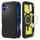 Spigen Tough Armor MagSafe case with stand for iPhone 16 - black