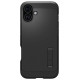 Spigen Tough Armor MagSafe case with stand for iPhone 16 - black