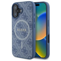 Guess 4G Ring Classic Logo MagSafe case for iPhone 16 - blue