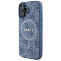 Guess 4G Ring Classic Logo MagSafe case for iPhone 16 - blue