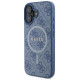 Guess 4G Ring Classic Logo MagSafe case for iPhone 16 - blue