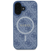Guess 4G Ring Classic Logo MagSafe case for iPhone 16 - blue