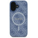 Guess 4G Ring Classic Logo MagSafe case for iPhone 16 - blue