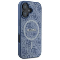 Guess 4G Ring Classic Logo MagSafe case for iPhone 16 - blue