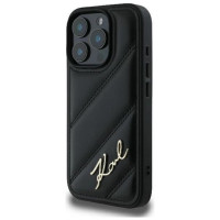 Karl Lagerfeld Quilted Signature iPhone 16 Pro Case - Black