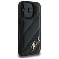 Karl Lagerfeld Quilted Signature iPhone 16 Pro Case - Black