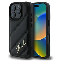 Karl Lagerfeld Quilted Signature iPhone 16 Pro Max Case - Black