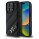 Karl Lagerfeld Quilted Signature iPhone 16 Pro Max Case - Black