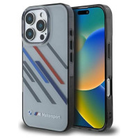BMW Motosport IML Random Stripes iPhone 16 Pro Case - Gray