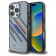 BMW Motosport IML Random Stripes iPhone 16 Pro Case - Gray