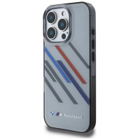 BMW Motosport IML Random Stripes iPhone 16 Pro Case - Gray