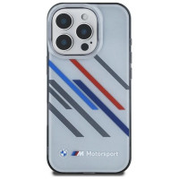 BMW Motosport IML Random Stripes iPhone 16 Pro Case - Gray