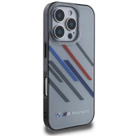 BMW Motosport IML Random Stripes iPhone 16 Pro Case - Gray