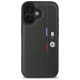 BMW M Perforated Tricolor Detail Line iPhone 16 Case - Dark Gray