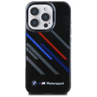 BMW Motosport IML Random Stripes iPhone 16 Pro Max Case - Black