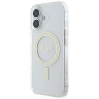 Guess IML Glitter Circle MagSafe iPhone 16 Case - Clear