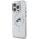 Karl Lagerfeld IML Metal Karl & Choupette Head MagSafe iPhone 14 Pro Case - White