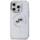 Karl Lagerfeld IML Metal Karl & Choupette Head MagSafe iPhone 14 Pro Case - White