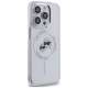 Karl Lagerfeld IML Metal Karl & Choupette Head MagSafe iPhone 14 Pro Case - White