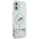 Karl Lagerfeld Liquid Glitter Karl&Choupette Head Magsafe iPhone 16 Case - Clear