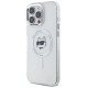 Karl Lagerfeld IML Metal Choupette Head MagSafe Case for iPhone 16 Pro Max - White
