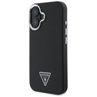 Guess Grained Triangle MagSafe case for iPhone 16 - black