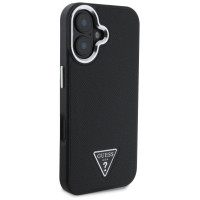 Guess Grained Triangle MagSafe case for iPhone 16 - black