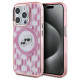 Karl Lagerfeld IML Monogram Karl & Choupette Head MagSafe Case for iPhone 15 Pro Max - Pink