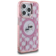 Karl Lagerfeld IML Monogram Karl & Choupette Head MagSafe Case for iPhone 15 Pro Max - Pink