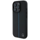 Mercedes MB Blue Line Leather MagSafe iPhone 16 Pro Case - Black