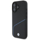 BMW Sign Leather Textured And Line MagSafe iPhone 16 Case - Black