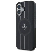 Mercedes MB Double Layer Crossed Lines MagSafe case for iPhone 16 - black