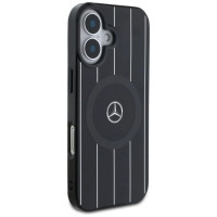 Mercedes MB Double Layer Crossed Lines MagSafe case for iPhone 16 - black