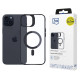 3Mk Protection 3mk Satin Armor MagCase with MagSafe for iPhone 15 Plus - Clear with Black Frame