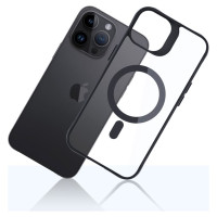 3Mk Protection 3mk Satin Armor MagCase with MagSafe for iPhone 14 Pro - Clear with Black Frame