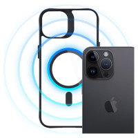 3Mk Protection 3mk Satin Armor MagCase with MagSafe for iPhone 14 Pro - Clear with Black Frame