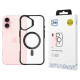 3Mk Protection 3mk Satin Armor MagCase with MagSafe for iPhone 16 Plus - Clear with Black Frame