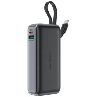 Acefast M7-10000 PD30W Powerbank with Built-in Cable - Black