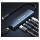 Wozinsky USB-C 6 in 1 Hub Wozinsky WHBC10Y4S Multifunctional, Aluminum, with 25 cm Cable - Gray