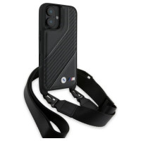 BMW M Edition Carbon Stripe & Strap iPhone 16 Case - Black