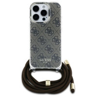 Guess Crossbody Cord 4G Print Case for iPhone 16 Pro - Brown