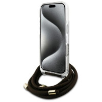 Guess Crossbody Cord 4G Print Case for iPhone 16 Pro - Brown