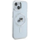 Karl Lagerfeld IML Metal Karl&Choupette Head MagSafe iPhone 14 Case - White
