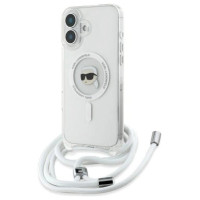 Karl Lagerfeld Crossbody IML Karl Head Magsafe Case for iPhone 16 - Clear