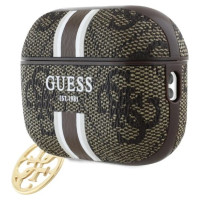 Guess GUAP2P4RPSW AirPods Pro 2 (2022/2023) cover brown/brown 4G Printed Stripes Charm