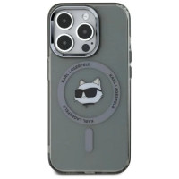 Karl Lagerfeld KLHMP15XHLSCHK iPhone 15 Pro Max 6.7" black/black hardcase IML Metal Choupette Head MagSafe