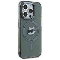 Karl Lagerfeld KLHMP15XHLSCHK iPhone 15 Pro Max 6.7" black/black hardcase IML Metal Choupette Head MagSafe