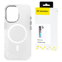 Wozinsky Glitter Case with Mag Safe for Samsung Galaxy S25+ - Clear with Glitter