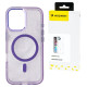 Wozinsky Glitter Case with Mag Safe for Samsung Galaxy S25 - Purple with Glitter