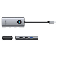 Orico PW11-5P USB-C Hub Docking Station 1x USB-A 3.0 + 2x USB-A 2.0 + 1x USB-C PD + 1x HDMI - Gray